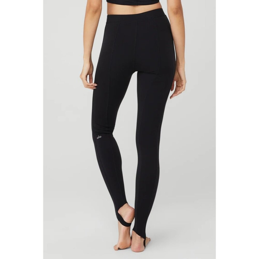 Alo Airbrush High-Waist Stirrup Leggings Black S/M